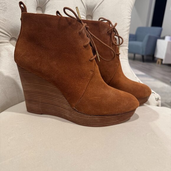 Michael Kors | Brown Suede Booties - Picture 1 of 3